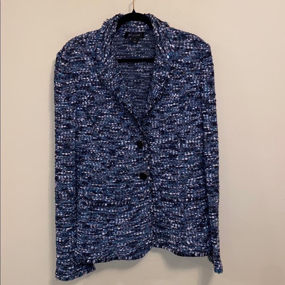 St. John Blue Tweed Jacket